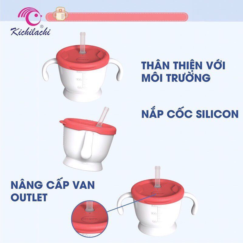 Cốc tập hút kichi cho bé