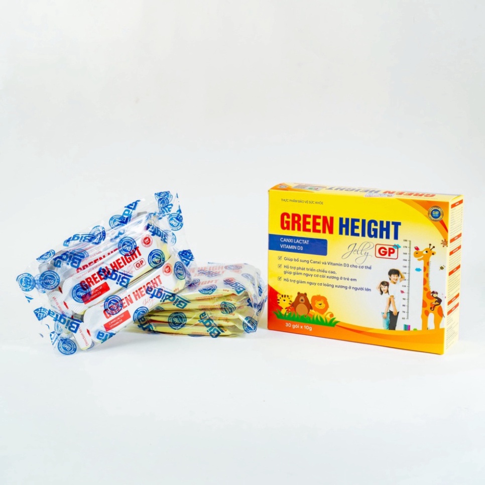 Thạch hỗ trợ tăng chiều cao Green Height Hộp 30 gói x 10g