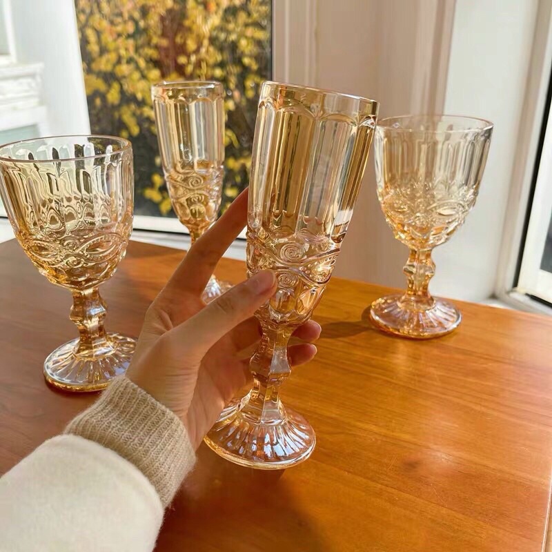 Ly Cốc Thủy Tinh Vintage Phong Cách Hoàng Gia Cốc Thuy Tinh shop Free Rẻ Đẹp!!!!