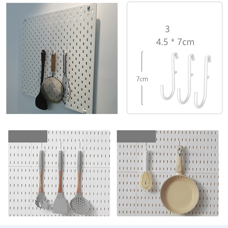 Móc sắt treo giá kệ móc decor Combo 3 móc treo B010 phụ kiện bảng pegboard NB131
