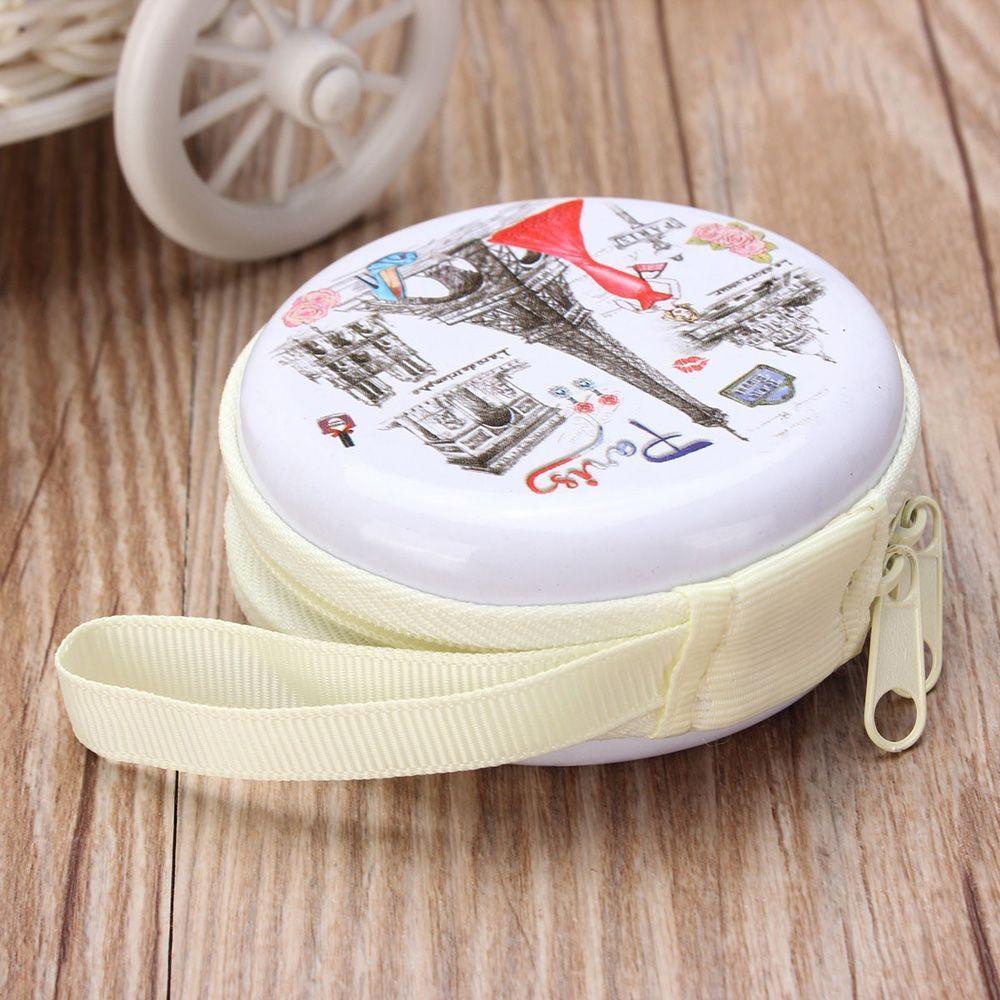 Túi Đựng Tai Nghe / Chìa Khóa Họa Tiết Tháp Eiffel Lấp Lánh Nhỏ Gọn Giá Đỡ