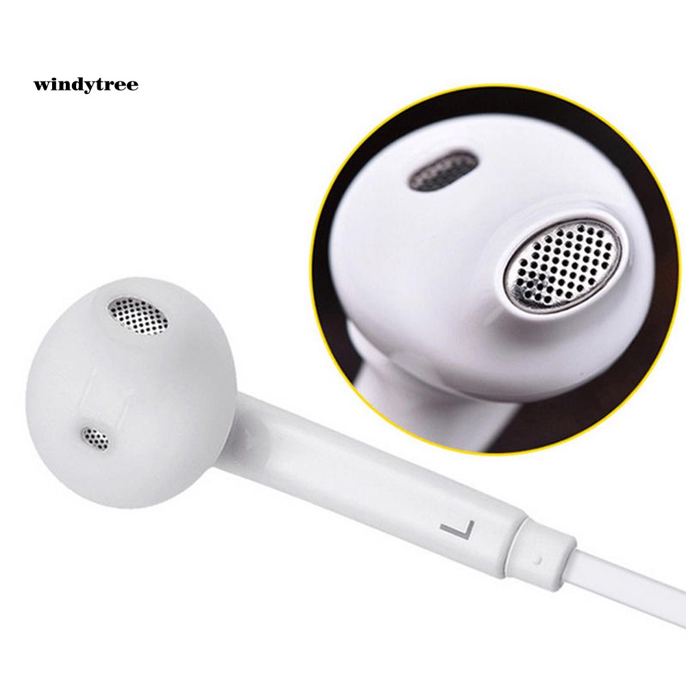 【WDTE】3.5mm Earphones Stereo Music Headphone with Mic Volume Control for Samsung S6