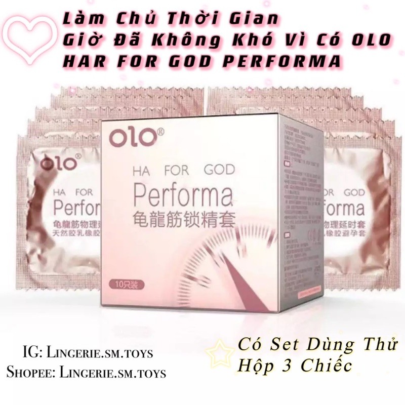 Bao cao su kéo dài thời gian OLO PERFORMA siêu mỏng 0.01mm