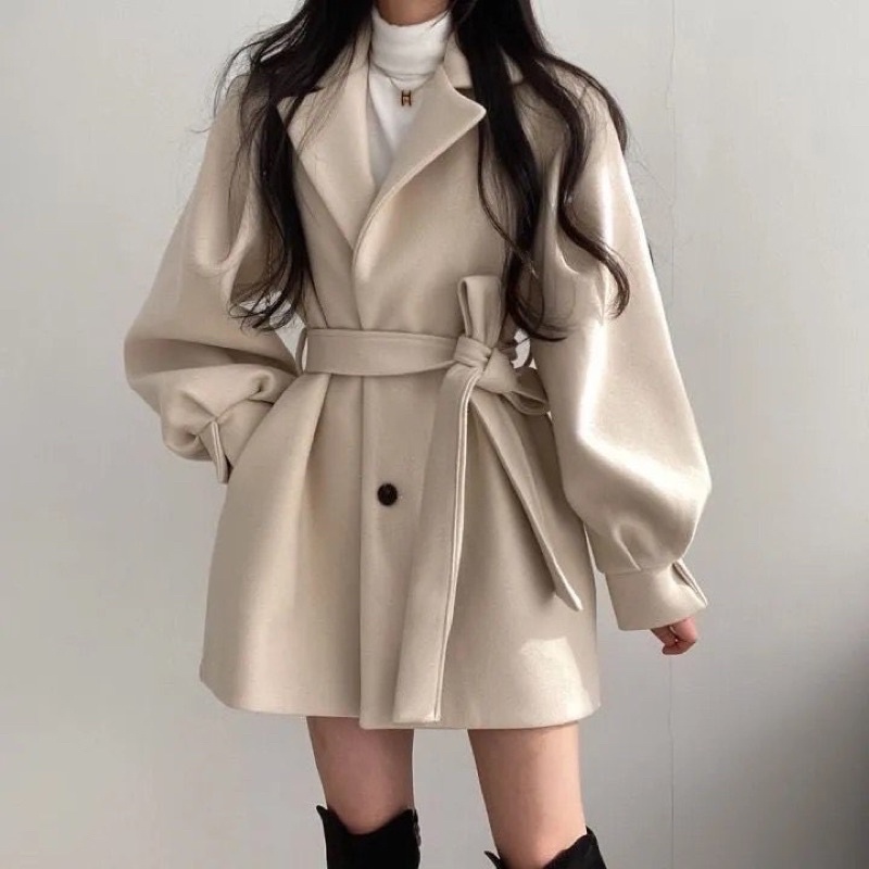 Áo khoác dạ Blazer thắt eo form đẹp