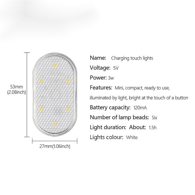 Đèn LED USB Không Dây mini Cảm Ứng Ánh Sáng Ban Đêm Đa Ứng Dụng Cho Xe Hơi