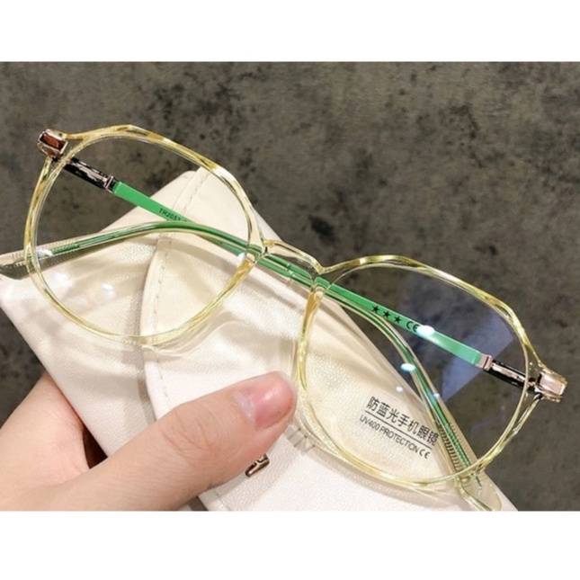 Mắt kính gọng tròn 100 - 400 độ thời trang dành cho nữ