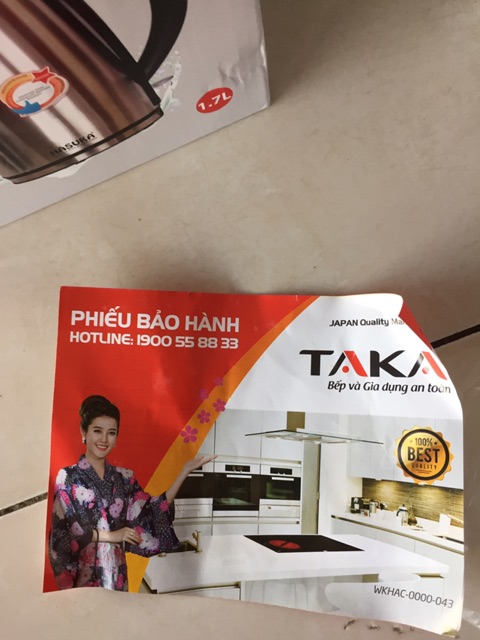 Ấm siêu tốc siêu bền đẹp TAKA .Cam kết không bền đẹp trả lại hàng