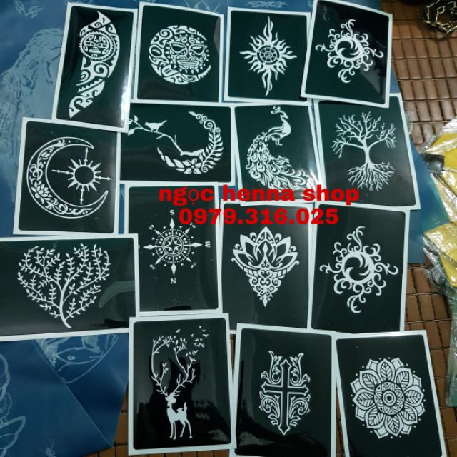 01 Tấm khung vẽ họa tiết henna