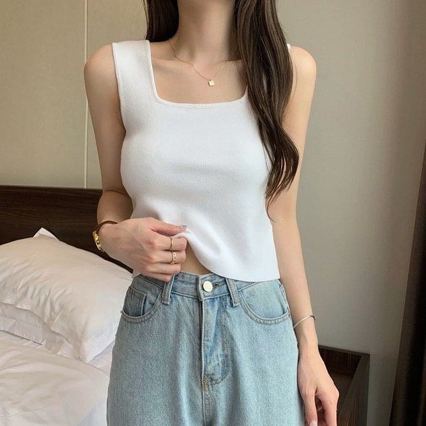 Áo thun sát nách cổ vuông cao cấp co giãn max - AT2092