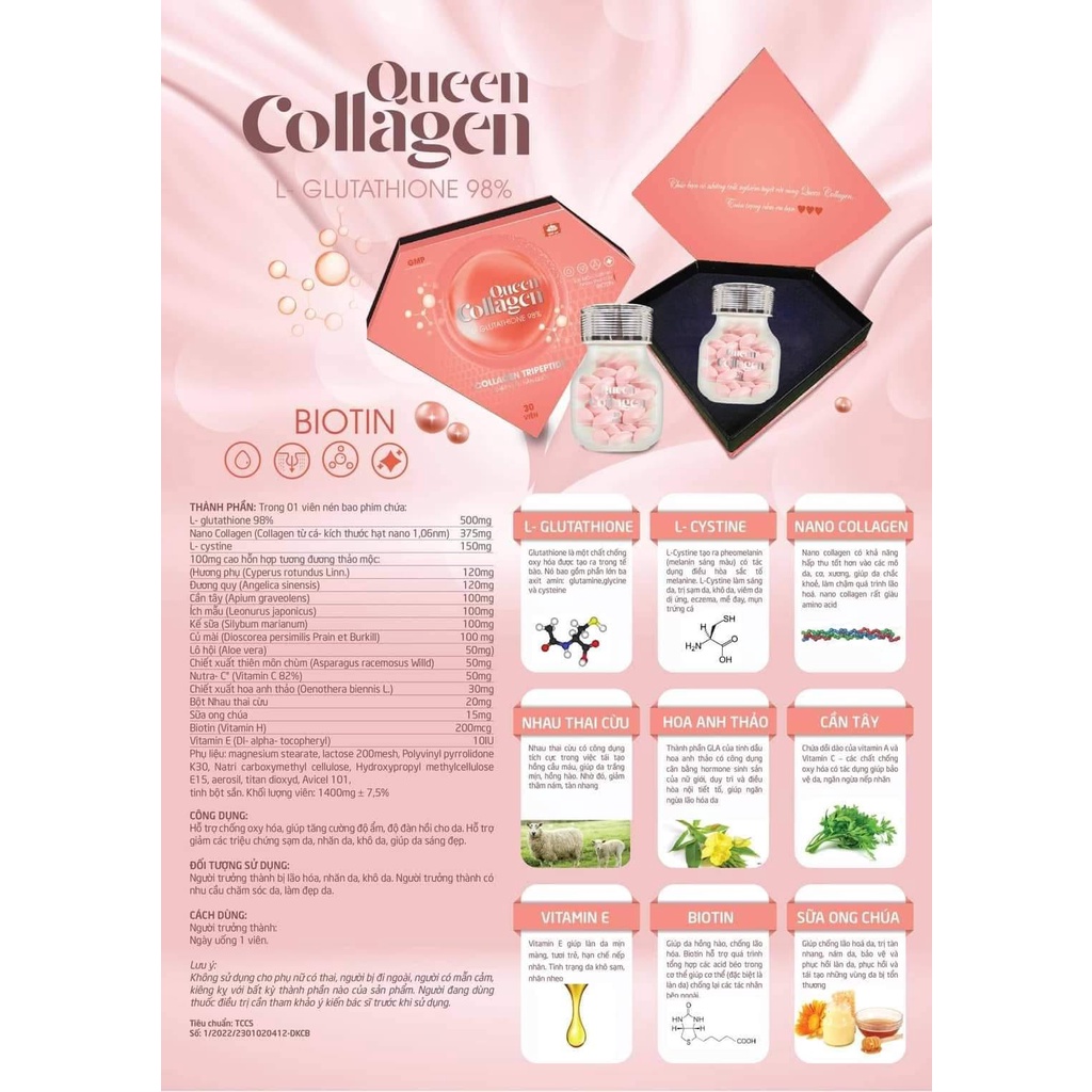Viên uống nội tiết Queen collagen
