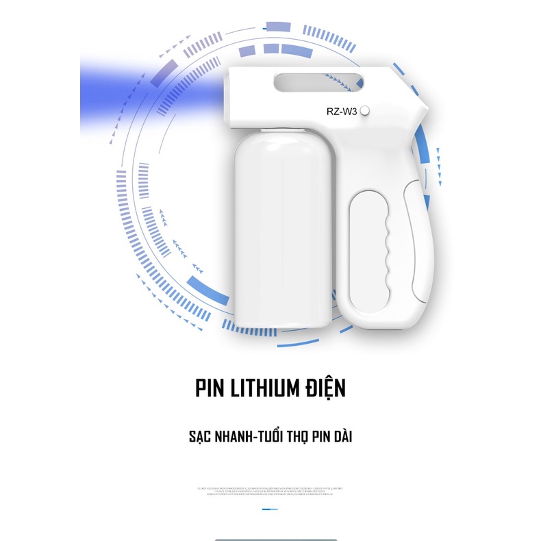 Máy Xịt Khử Khuẩn NaNo XSD030-W3 Dùng Cho Văn Phòng, Cá Nhân, Gia Đình, Phun Sương Mịn