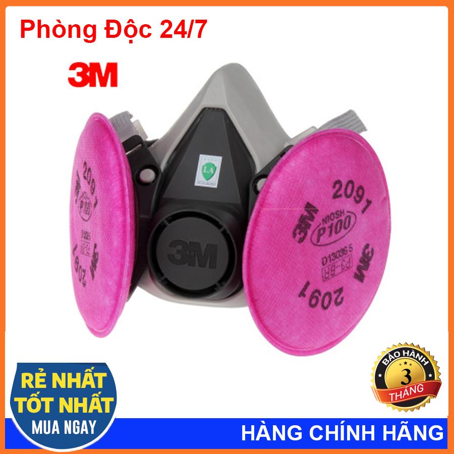 3M 6200 Phun Sơn, Mặt Nạ Ngăn Mùi Hơi Độc Hiệu Quả, Lắp Đặt Dễ Dàng