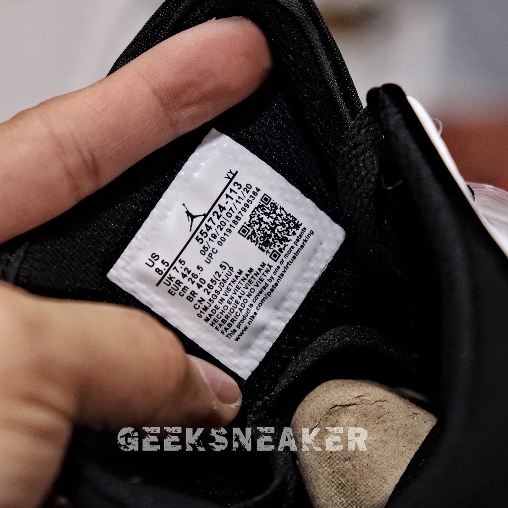 [GeekSneakerZone] Giày Jordan 1 Mid - Black WHITE (MIDTOP)