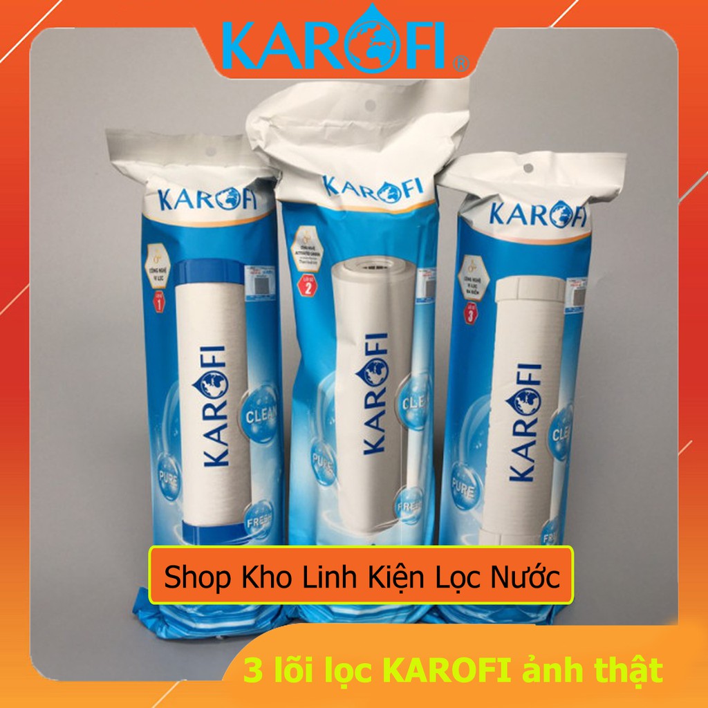 Bộ 3 Lõi Lọc Nước Thô KAROFI 123 Duo Smax Chính Hãng