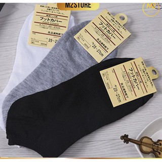 Vớ Tất Nam/Nữ Nhật Cotton 100% Ba Màu Cơ Bản Cực Mỏng Hiruma