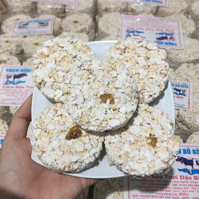Cốm sữa sầu riêng- bánh cốm.