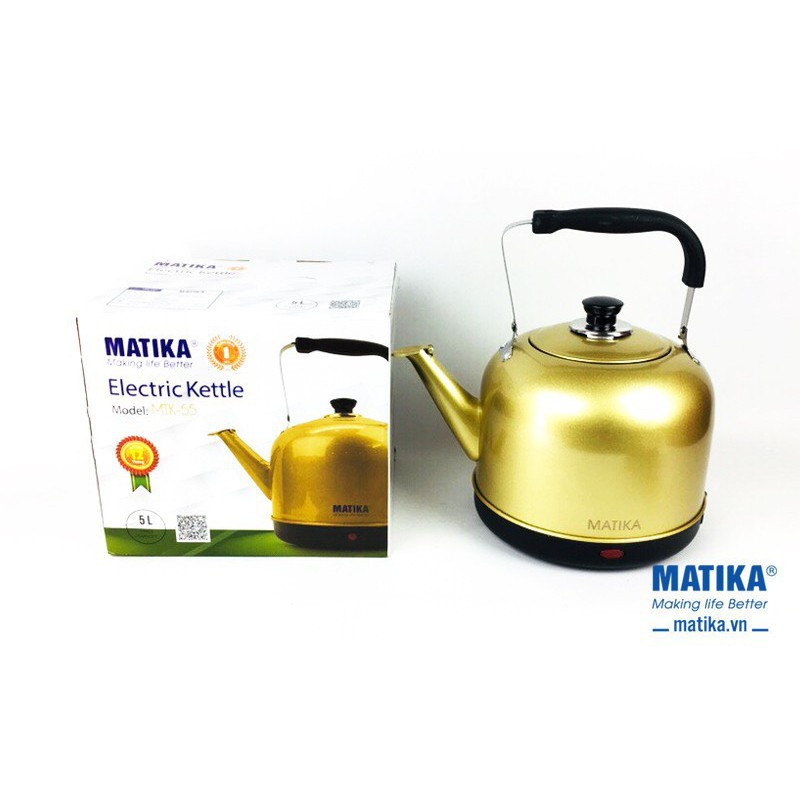 ẤM ĐUN SIÊU TỐC ĐẾ LIỀN MATIKA MTK-55 5.0 LÍT