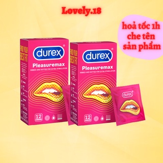 Combo 2 Hộp Bao cao su Durex Pleasuremax . Bao cao su gân gai, gai bi, tăng cương hưng phấn.
