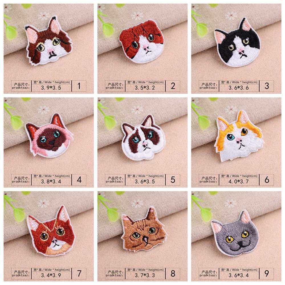 Sticker Ủi Thêu Hình Đầu Mèo Độc Đáo