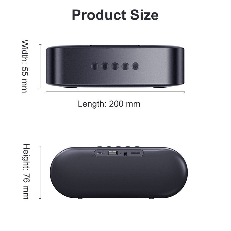 Loa bluetooth mini NIQIN S6 bluetooth 5.0 cao cấp, loa mini không dây có đèn led âm thanh siêu trầm ấm -dc3535