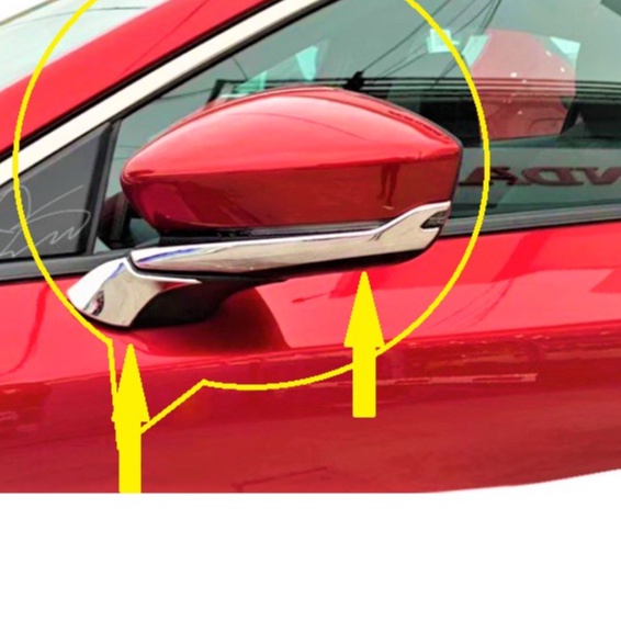 Bộ Ốp Chân Gương xe Mazda 3 2020 2021 2022 mạ crom cao cấp