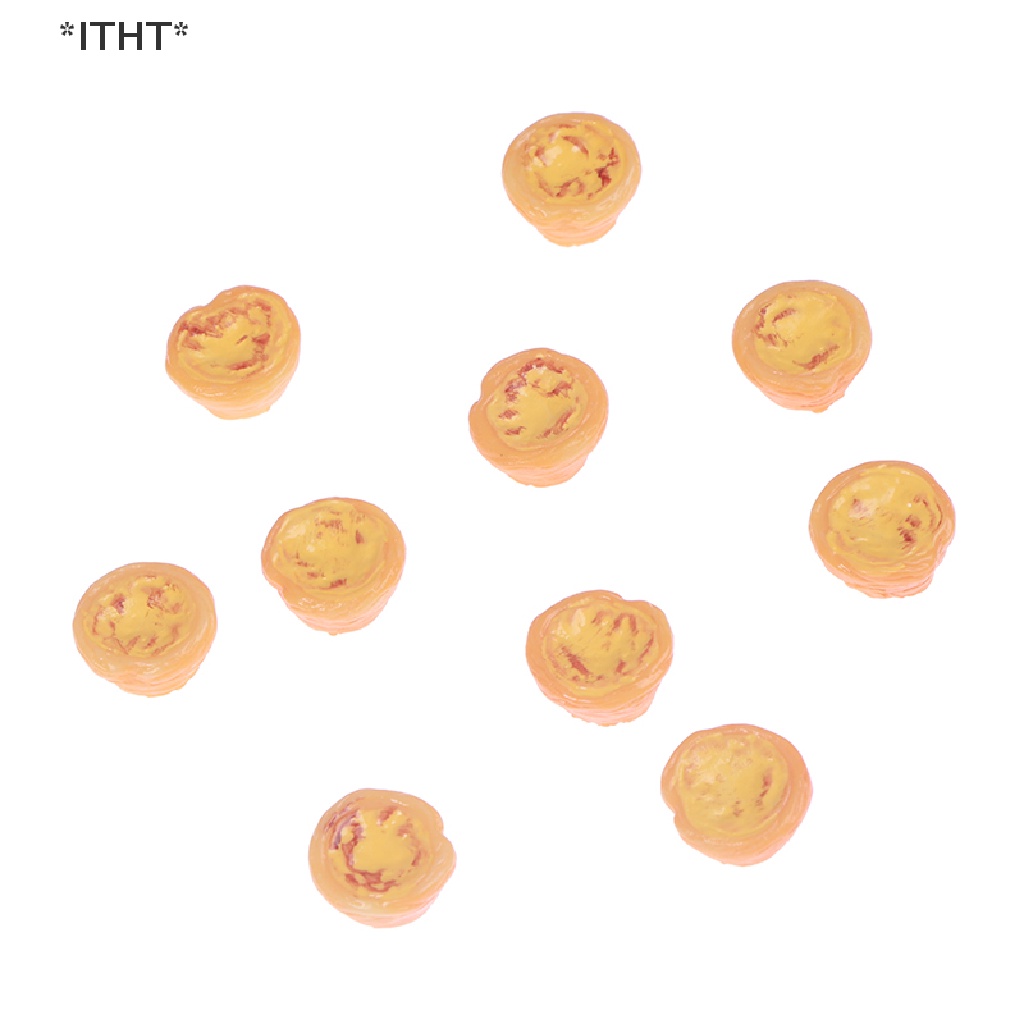 Bộ 10 Mô Hình Bánh Trứng Mini Bằng Nhựa Resin Trang Trí Điện Thoại