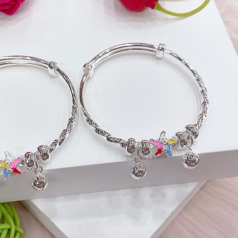 Lắc tay bạc ta cho bé- Lắc tay có thể khắc tên bé theo yêu cầu- LTB10032