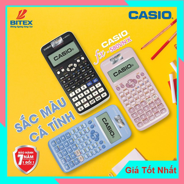 Máy Tính Casio Fx580vnx Chính Hãng Bảo Hành 7 Năm