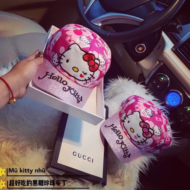 Mũ Hello Kitty Phủ Nhũ (kèm ảnh thật sp)
