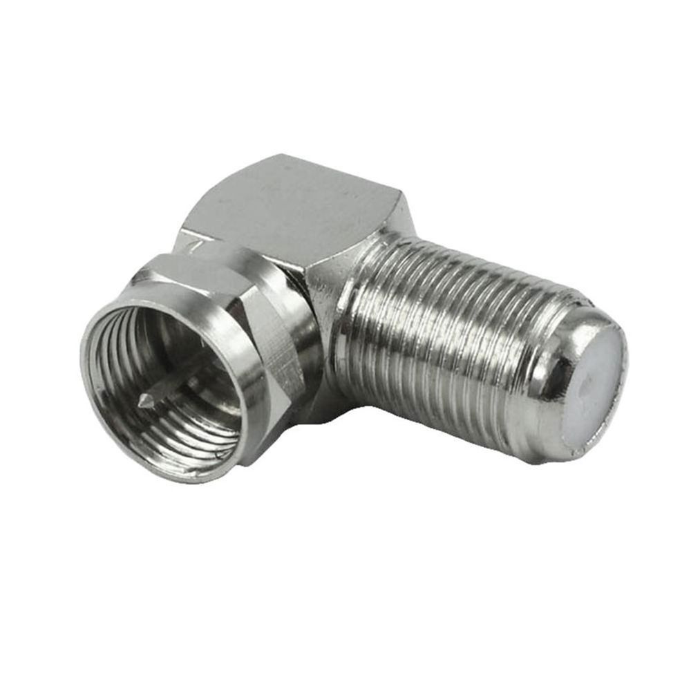 Set 5 Đầu Nối Ăng Ten Tv Rg5 Rg6 Góc Phải 90 Độ Bằng Hợp Kim Nhôm