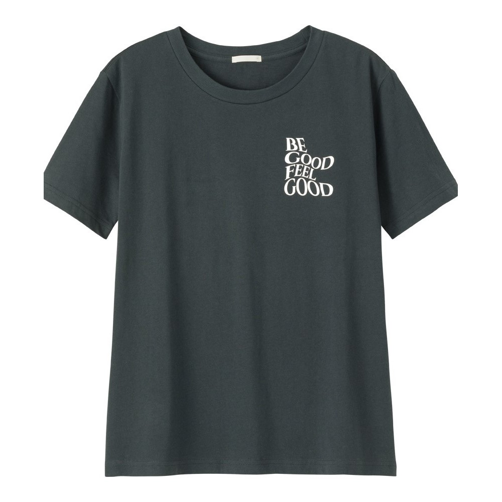 Áo Thun Cotton Nữ Hiệu GU Graphic "Be Good Feel Good" Chính Hãng 100% - GU Shop