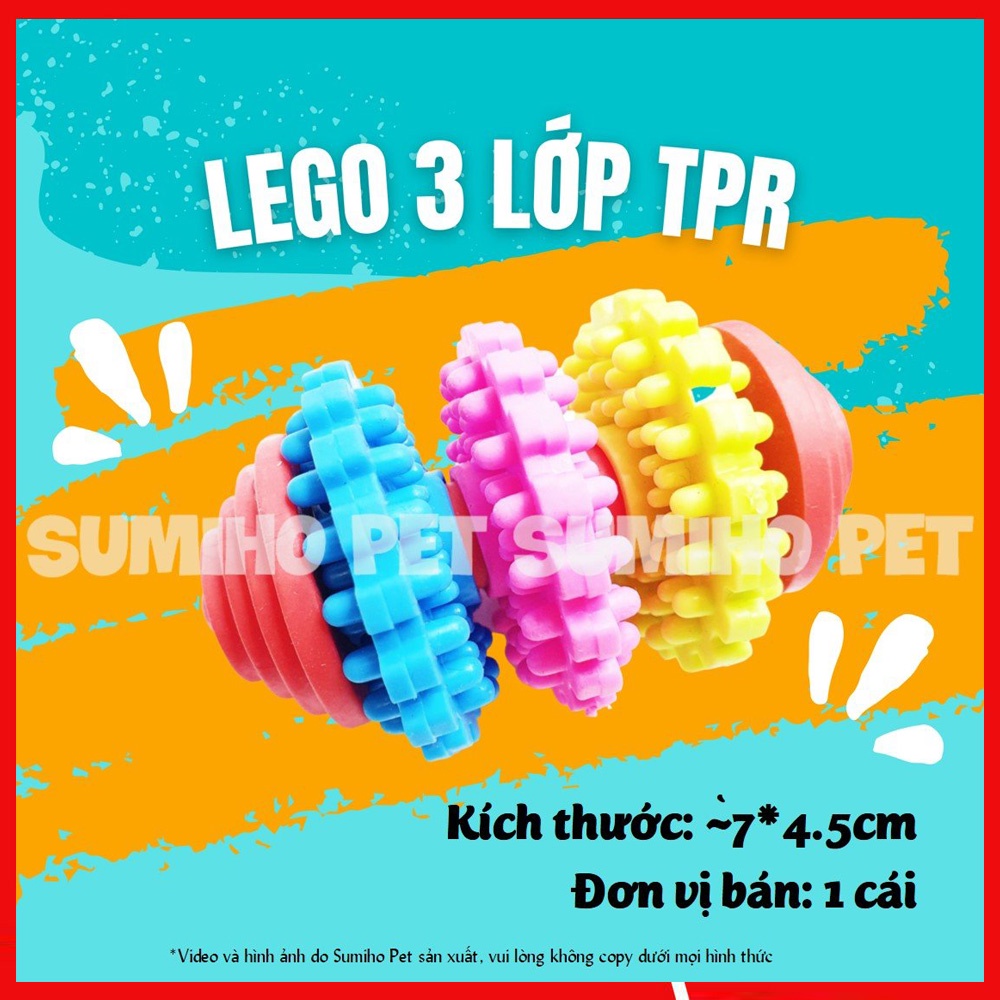 Đồ chơi tương tác với thú cưng Sumiho - Xương gặm Lego cao su
