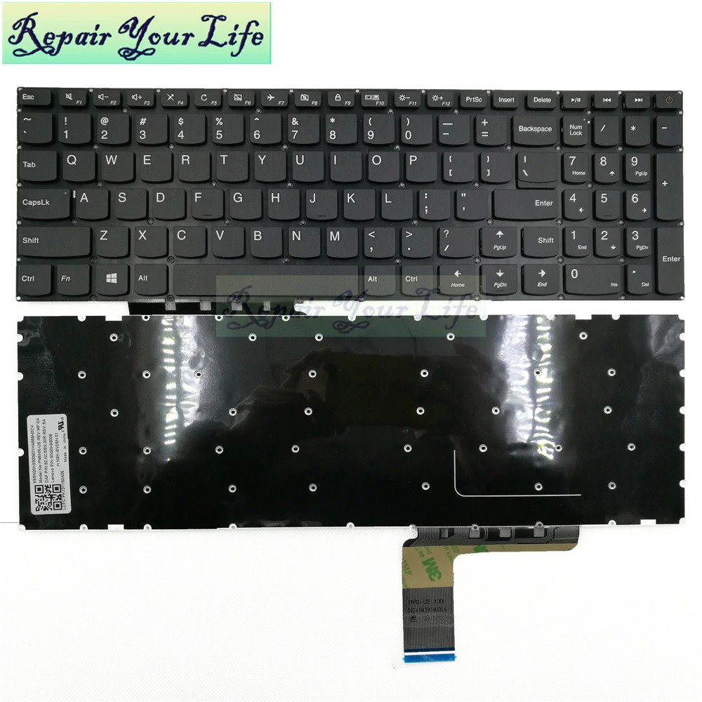 (KEYBOARD) BÀN PHÍM LAPTOP LENOVO IDEAPAD 110-15IBR (CÁP GIỮA) dùng cho IdeaPad 110 Touch-15ACL, 110-15ACL, 110-15AS