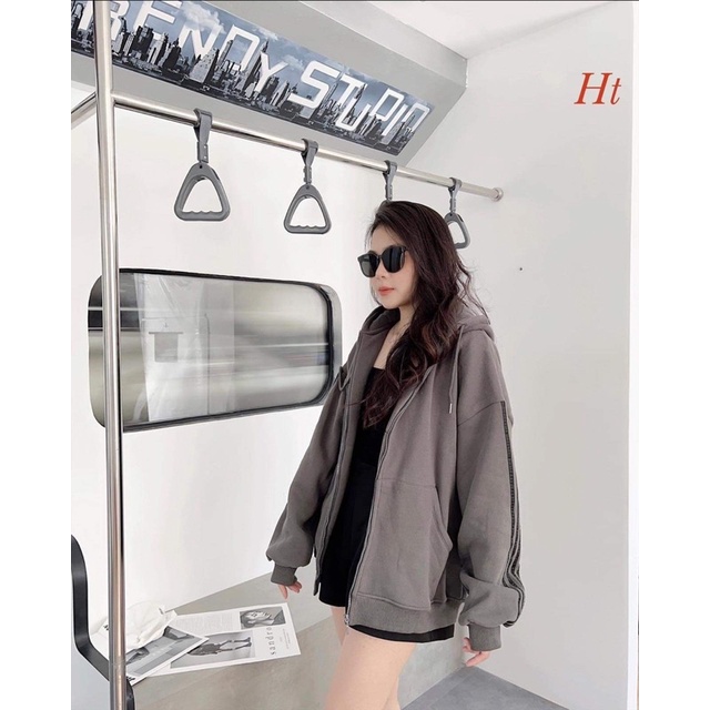 Áo khoác nỉ bốn sọc tay HT12