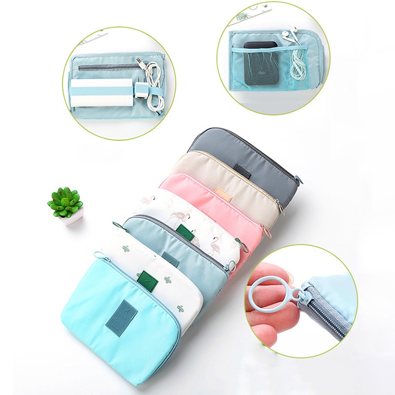 Túi Đựng Dây Cáp / Đồ Trang Điểm Đa Năng Dùng Khi Đi Du Lịch