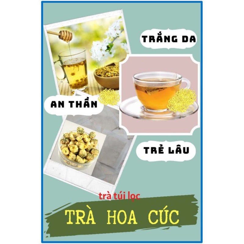 TRÀ HOA CÚC(40 túi lọc) Thanh Nhiệt, An Thần, Trắng Da, Trẻ Lâu