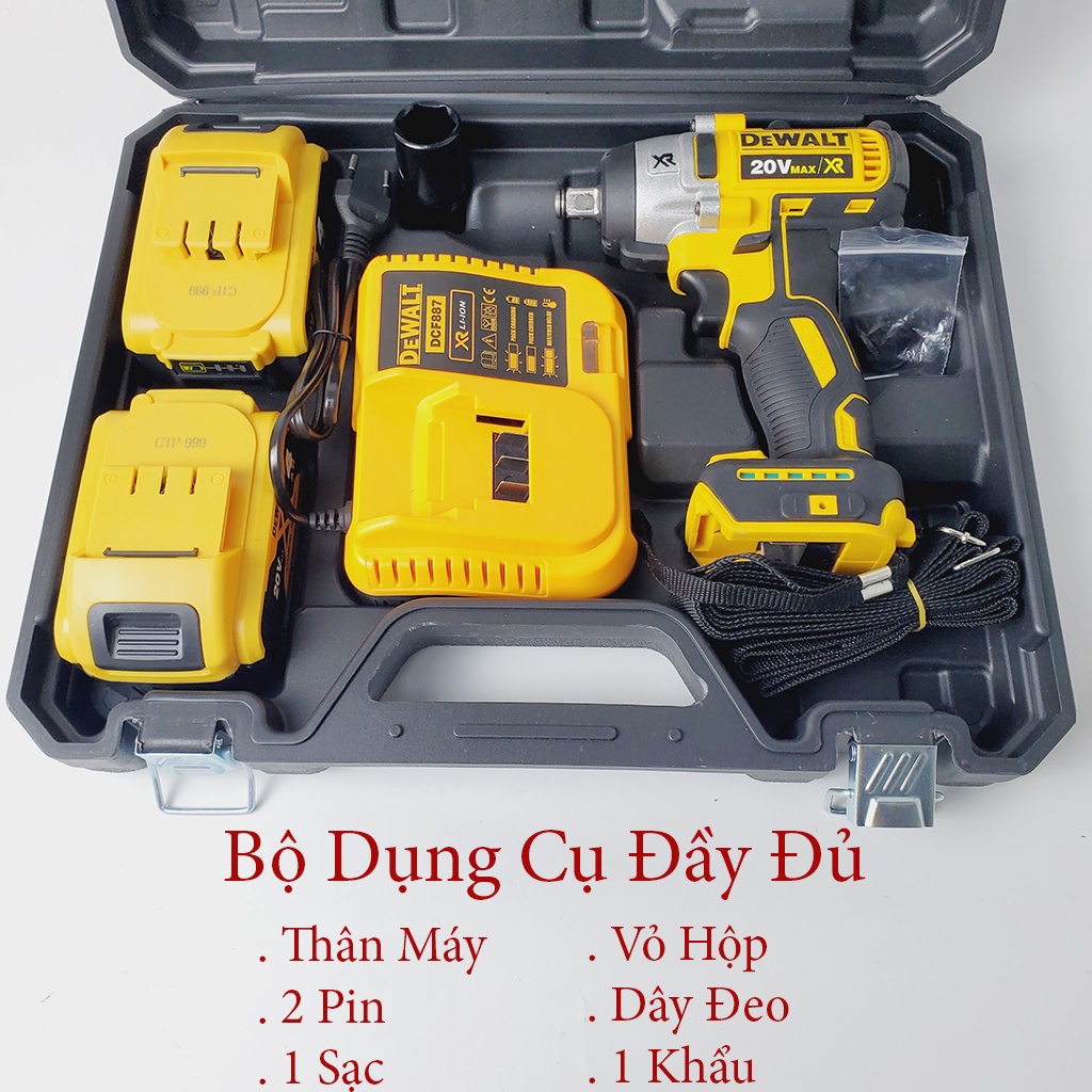 Máy Siết Bulong Dewalt 20V MAX DCF 887 Tặng Bộ Chuyển Khoan và Bộ Chuyển Vít