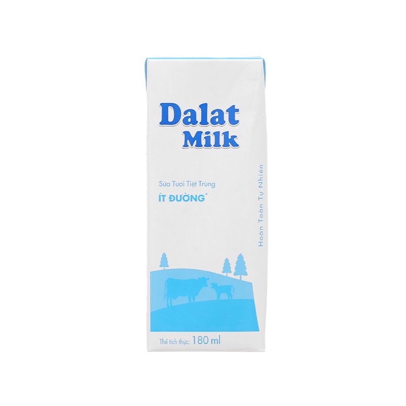 Thùng sữa tươi Dalat Milk 180ml Có/ Ít ( Date mới)