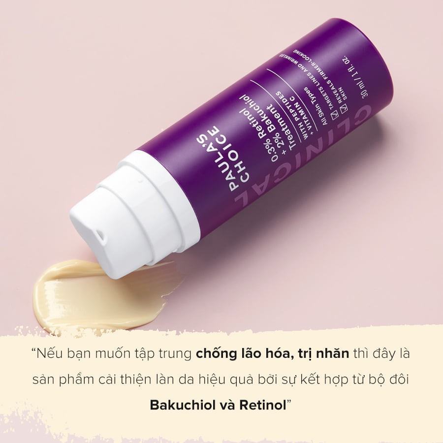 [PAULA'S CHOICE] Kem giúp làm giảm nếp nhăn và tái tạo da chứa 0.3% Retinol + 2% Bakuchiol Treatment (Mã 8015)