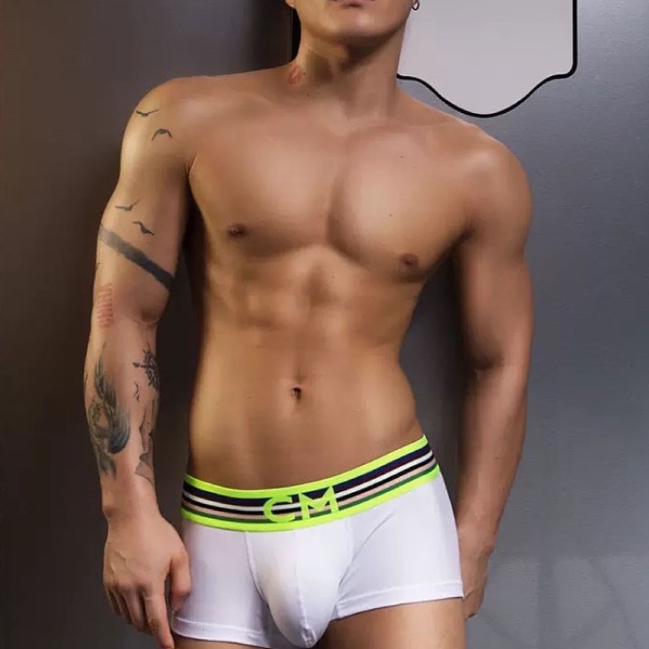 Quần lót nam boxer cotton CM 2021 lưng neon êm mát, form cực đẹp