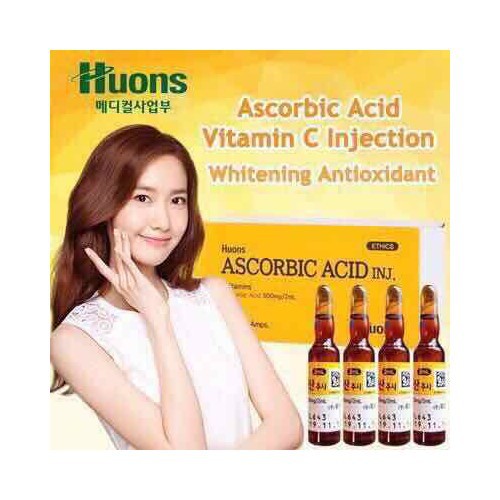 Vỉ 10 Ống Vitamin C Houns Hàn Quốc Cấy Tảo, Cấy Trắng Hồng Sâm