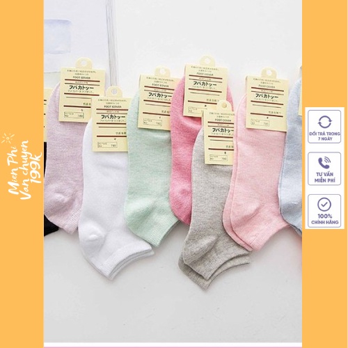 [ Bán Siêu Chạy ] Tất Chân Nữ Trơn Cỗ Ngắn Mẫu Mới Nhiều Màu 88157