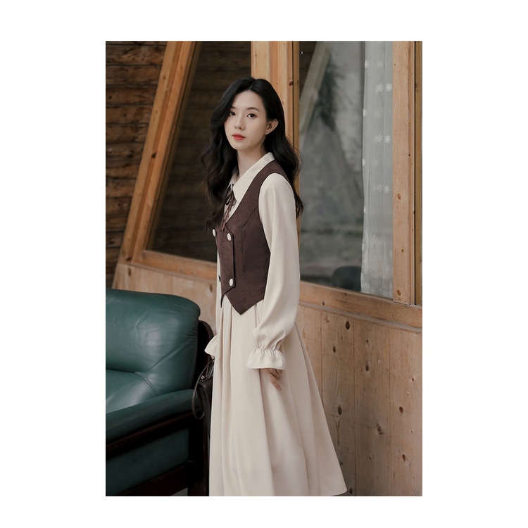(Hàng có sẵn) Váy retro, áo gile dáng cổ điển, phong cách vintage, chất liệu dày dặn, đường may tinh xảo | BigBuy360 - bigbuy360.vn