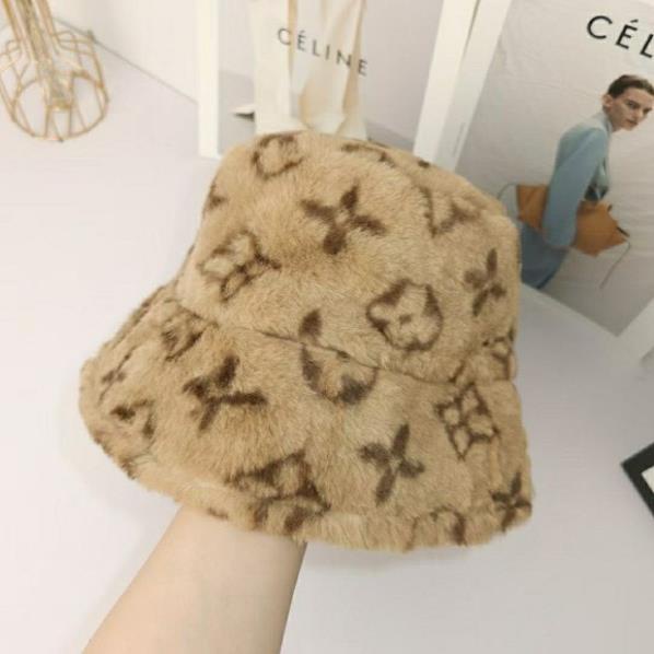 Mũ bucket len, nón vành tròn họa tiết monogram cực sang chảnh - sale