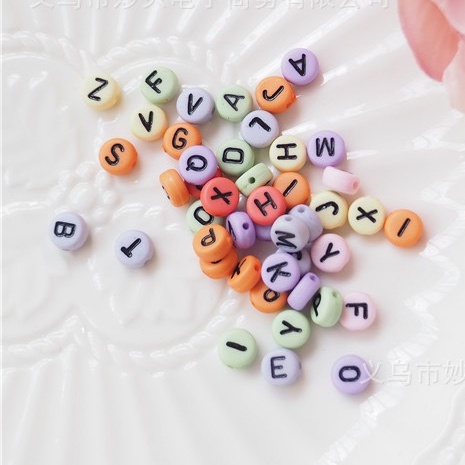 Set 10 Chữ - Charm (C568) / Dụng Cụ Charm [Ko Keo &amp; Nút] Hình Chữ xỏ lỗ hai đầu - Inbox Chữ