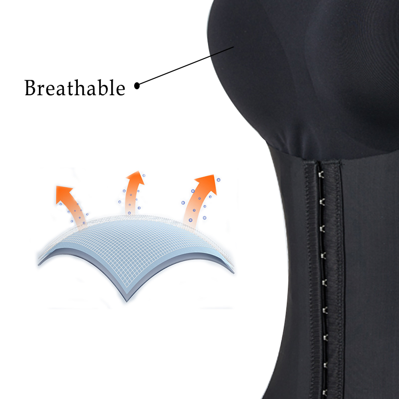 Beonlema Áo Nịt Bụng 4 Hàng Móc Nâng Ngực Định Hình Dáng Thon Gọn Cho Nữ