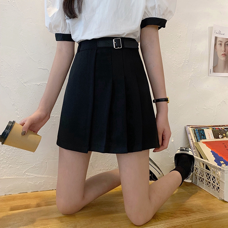 Chân Váy Chữ A Lưng Cao Phong Cách Hàn Quốc Xếp Ly 715 | BigBuy360 - bigbuy360.vn