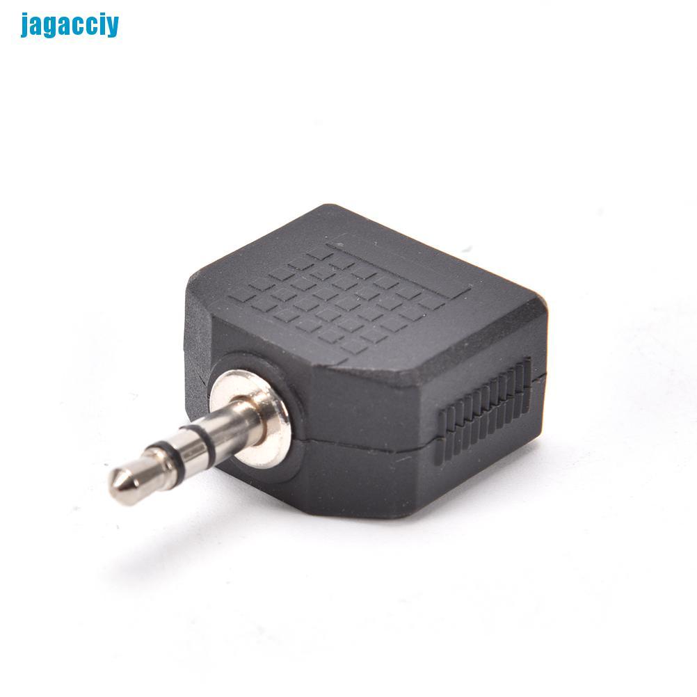 [jagacciy] 2PCS Audio 3.5mm Jack Male to Double AUX Female Headphone Y Splitter Adapte ggbo