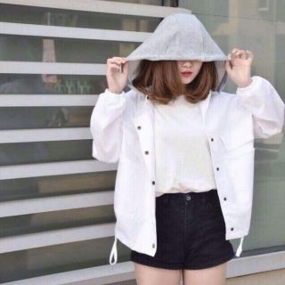 Khoác kaki có nón nỉ y hình
