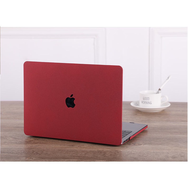 Case ,Ốp Macbook Màu Đỏ booc đô Đủ Dòng ( Tặng Kèm Nút Chống Bụi + Chống gãy đầu dây sạc )